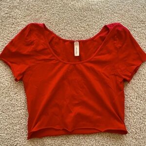 Red Cropped T-Shirt